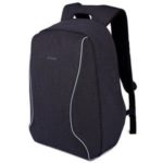 Black Super Light Backpack with white lines