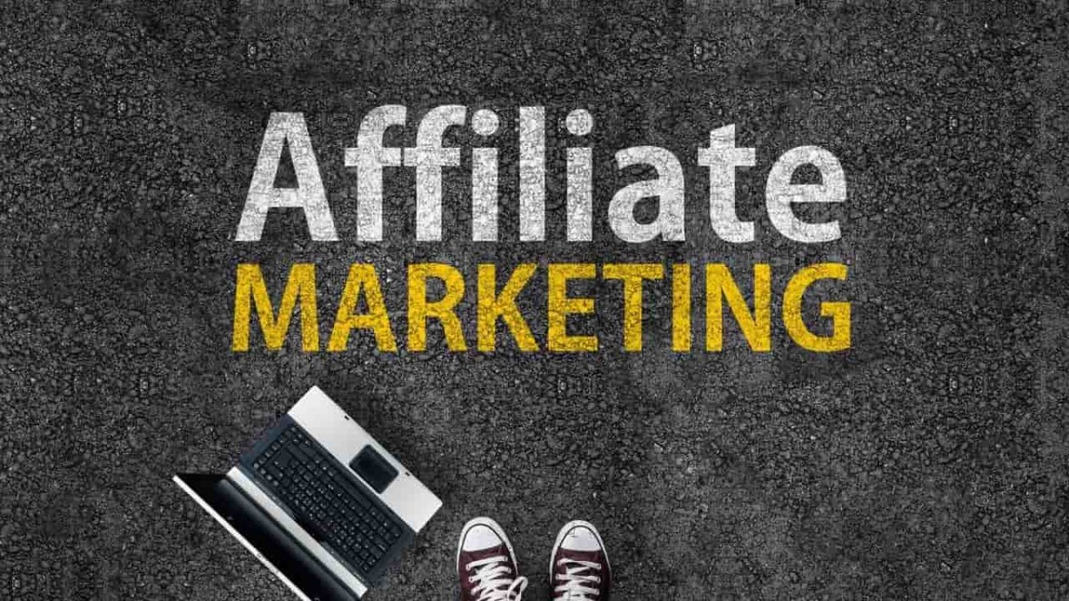 "Affiliate marketing" written on asphalt