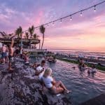 Pool Party during sunset with firends