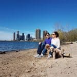 Stephanie and Gillian with their dogs in Toronto Canada