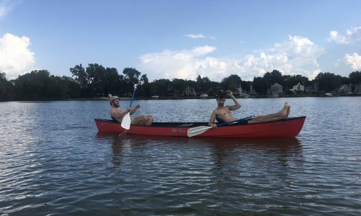 Chris Østergaard kayaking