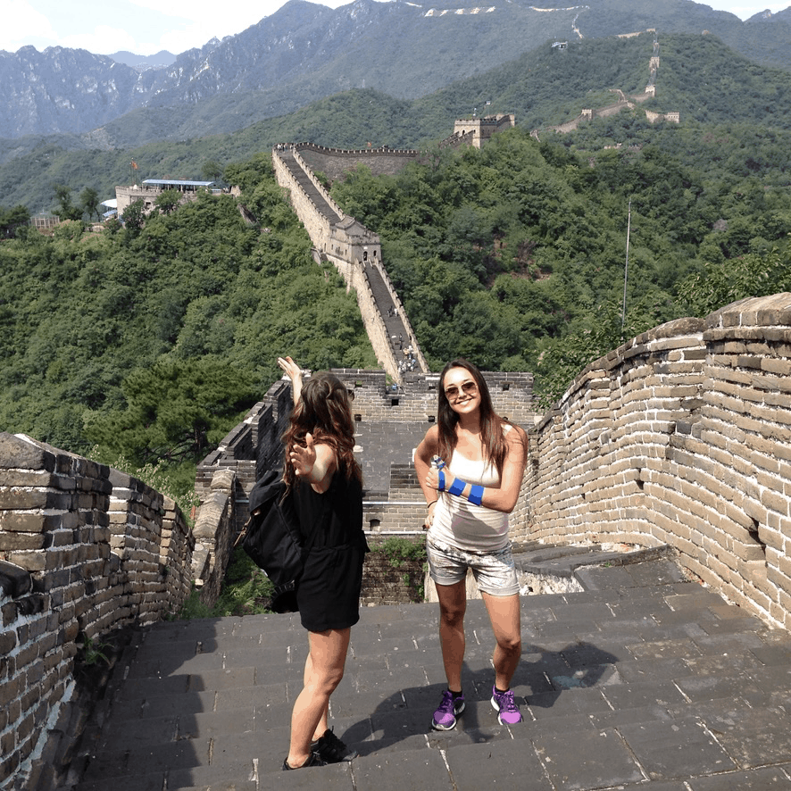 Valerie and friends on the great wall of china