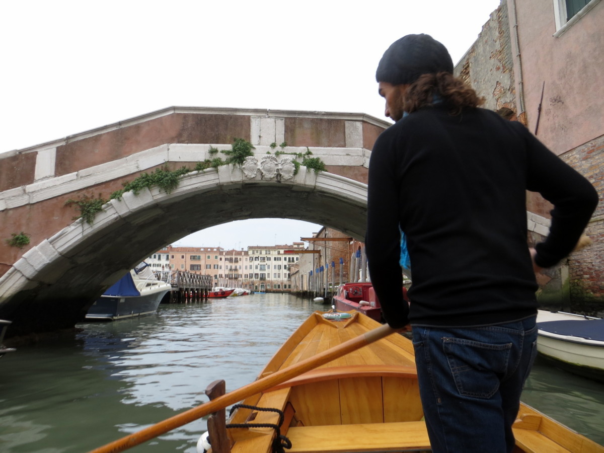 Neville in Italy on a boat