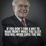 Warren Buffett's portrait with quote