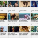 Screenshot of Most Recent Uploads of Movie Recaps's YouTube Page