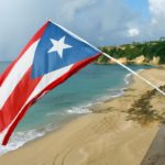 A Big Puerto Rican Flag in a beach house