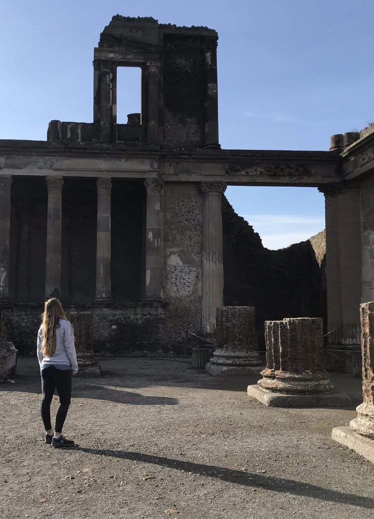 Anny Wooldridge looks at ancient ruins in Italy