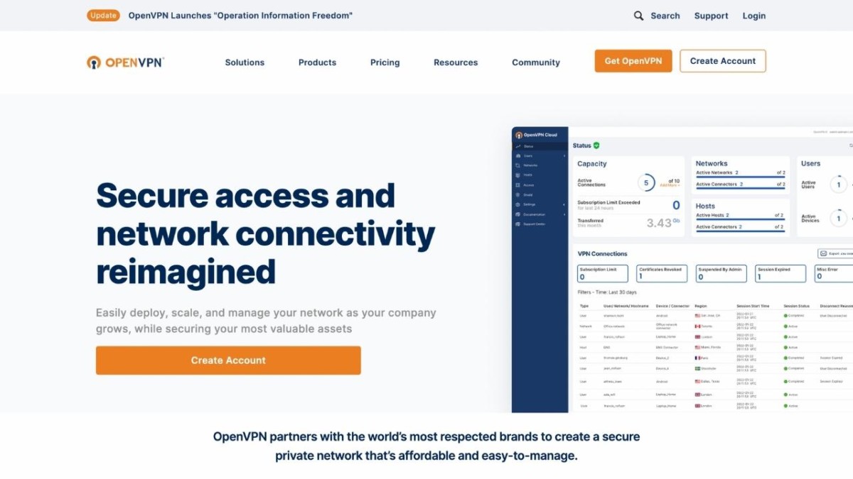 OpenVPN homepage