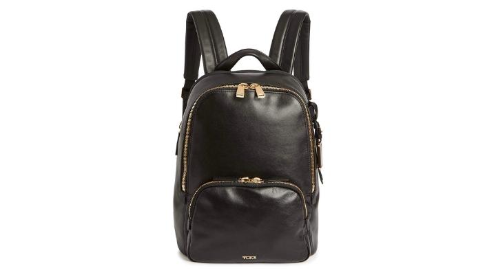 TUMI Voyageur Hannah Leather Laptop Backpack