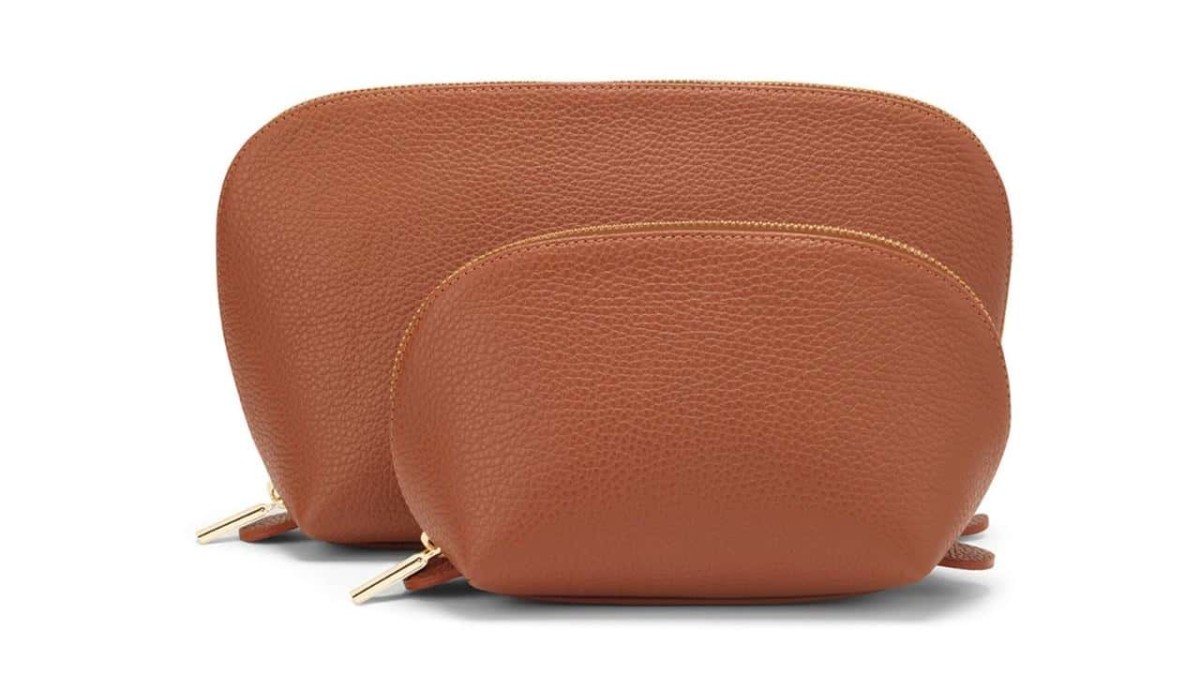 Cuyana Leather Travel Case Set