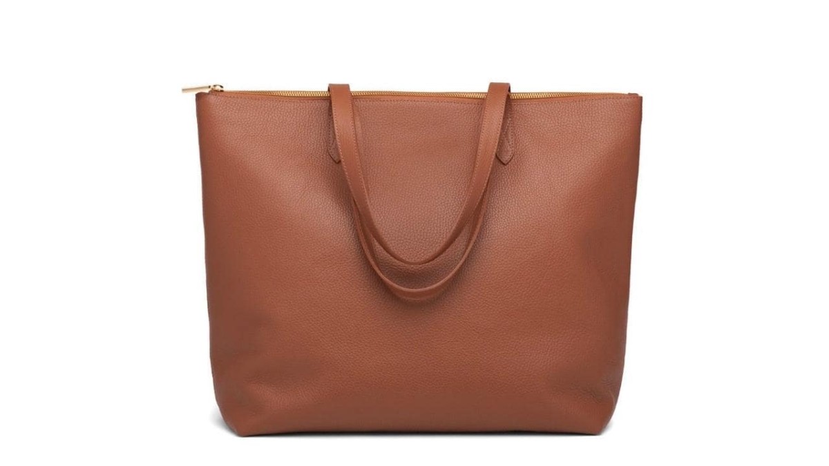 Classic Leather Zip Tote