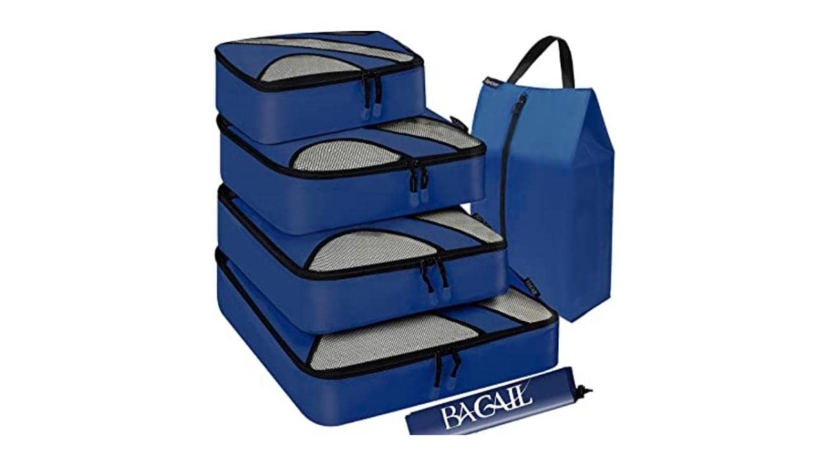 Bagail 6-Set Packing Cubes with Laundry Bag
